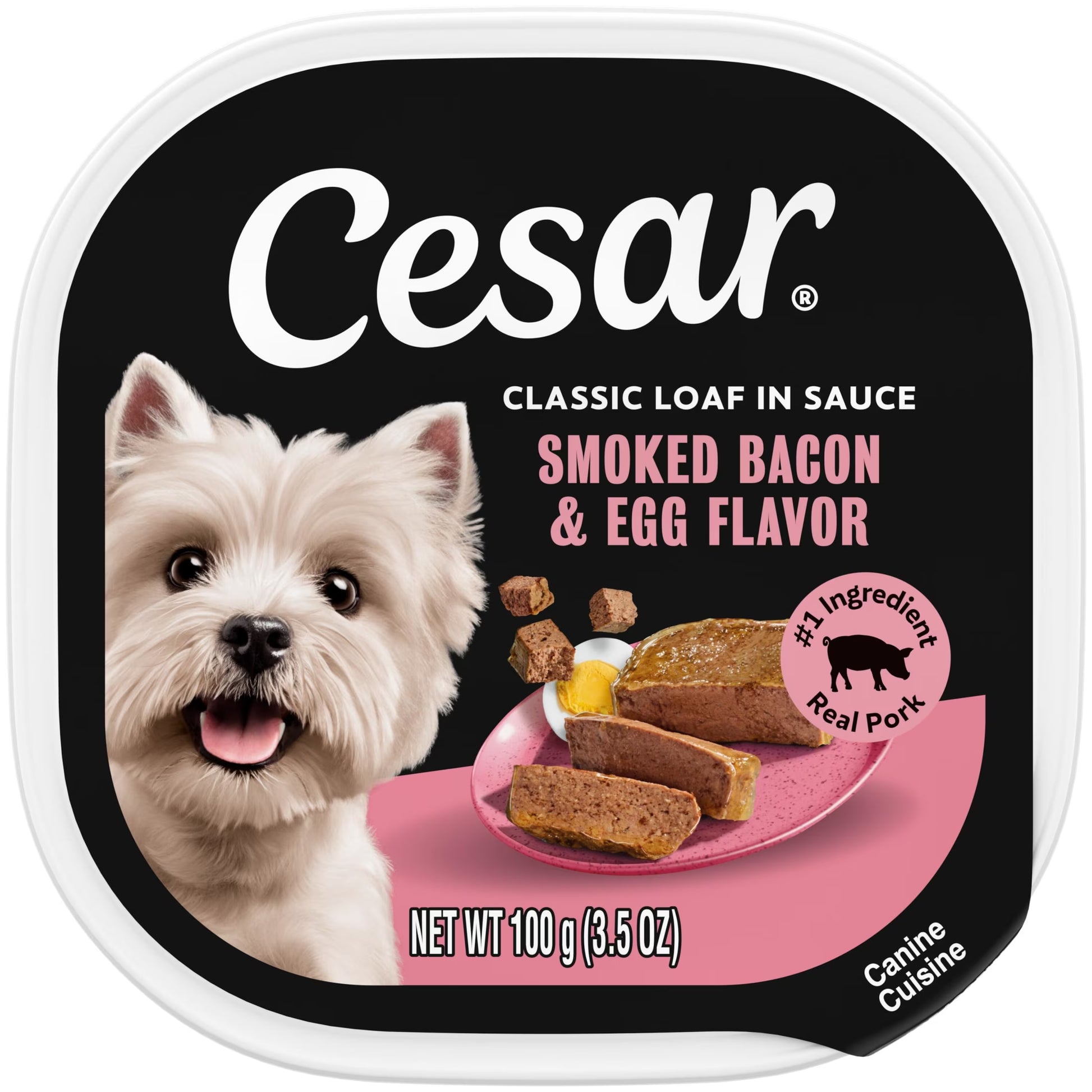 (6 Pack)  Classic Loaf in Sauce Wet Dog Food, Bacon & Egg Flavor, 3.5 Oz. Easy Peel Tray