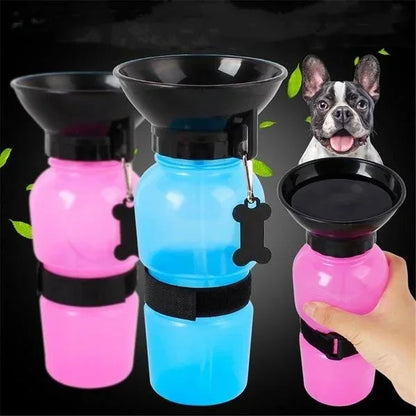 500Ml Outdoor Portable Pet Dog Water Bottle Extrusion Large Dog Travel Water Cup Drinking Water Feeder Bowl for Dog Cat