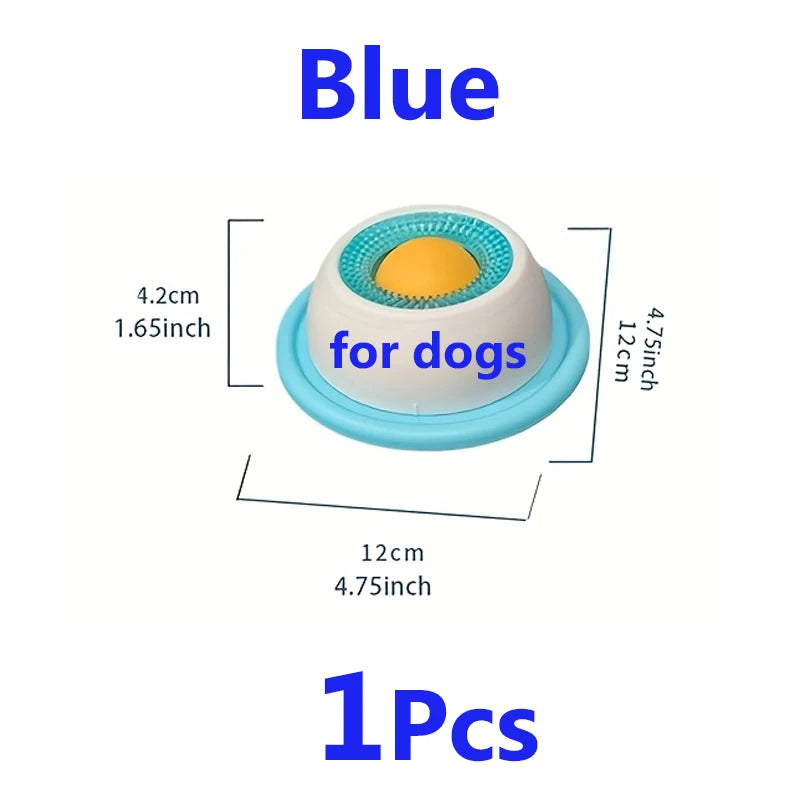 Yogurt Licking Plate Slow Feeder for Dogs & Cats Pet Lick Mat Interactive Snack Bowl Promotes Dental Health Pet Licking Mat Bowl