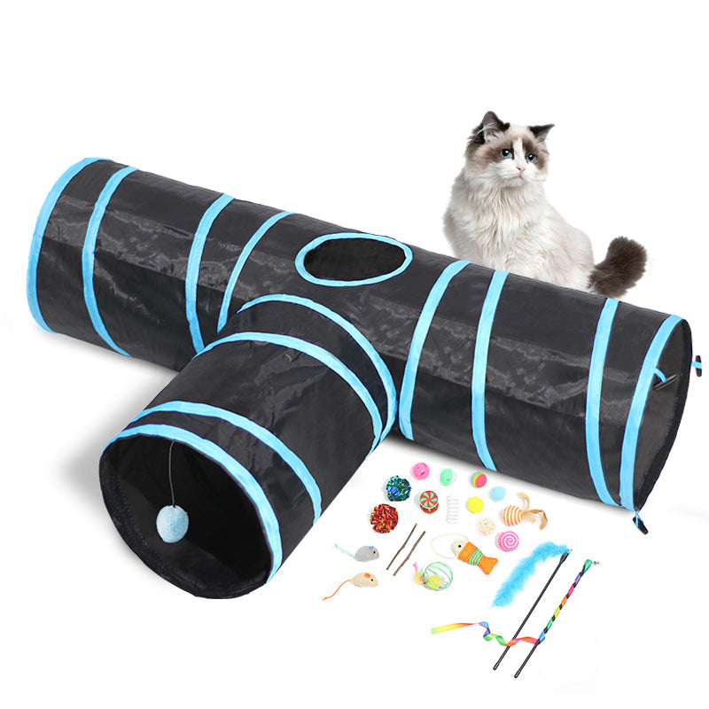 Foldable Cat Tunnel & Climbing Play Toy