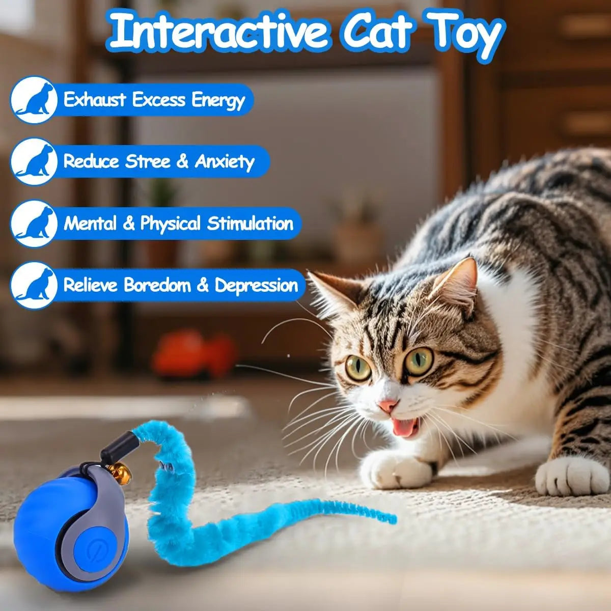 Rechargeable Speedy Tail Cat Toy