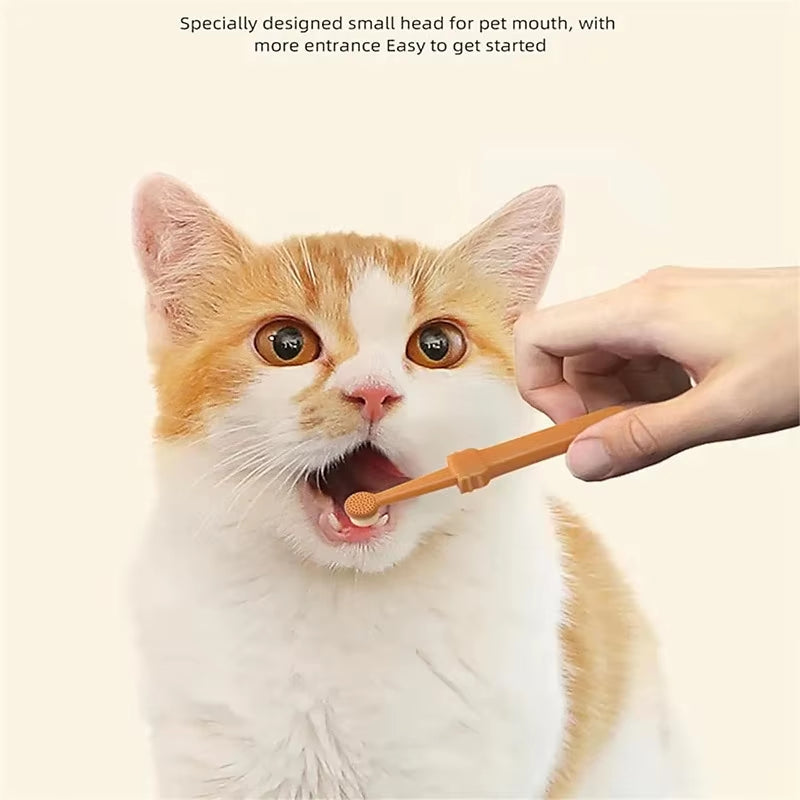 Double-Ended 360° Silicone Pet Toothbrush