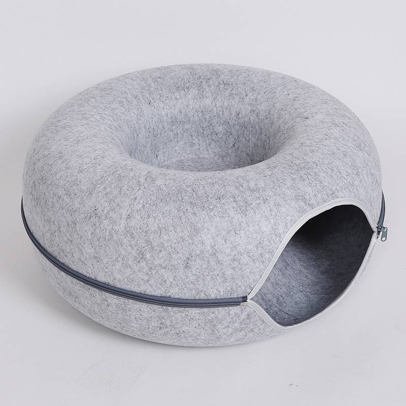 Felt Donut Cat Tunnel Bed