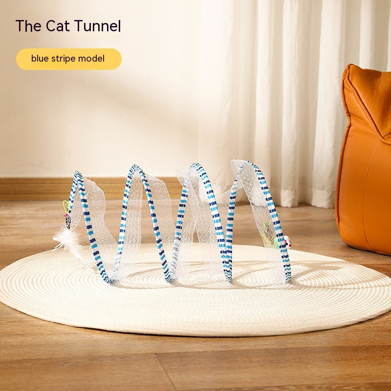 S-Shaped Interactive Cat Tunnel Toy